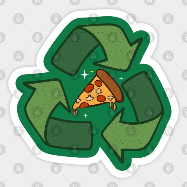 Recycle Pizza Sticker by ArtDiggs